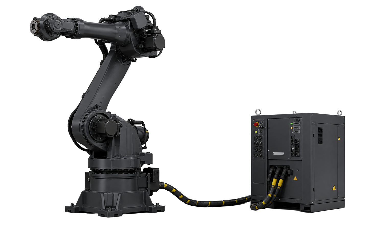 Industrial robot with a long tethered control cabinet for nuclear remote handling